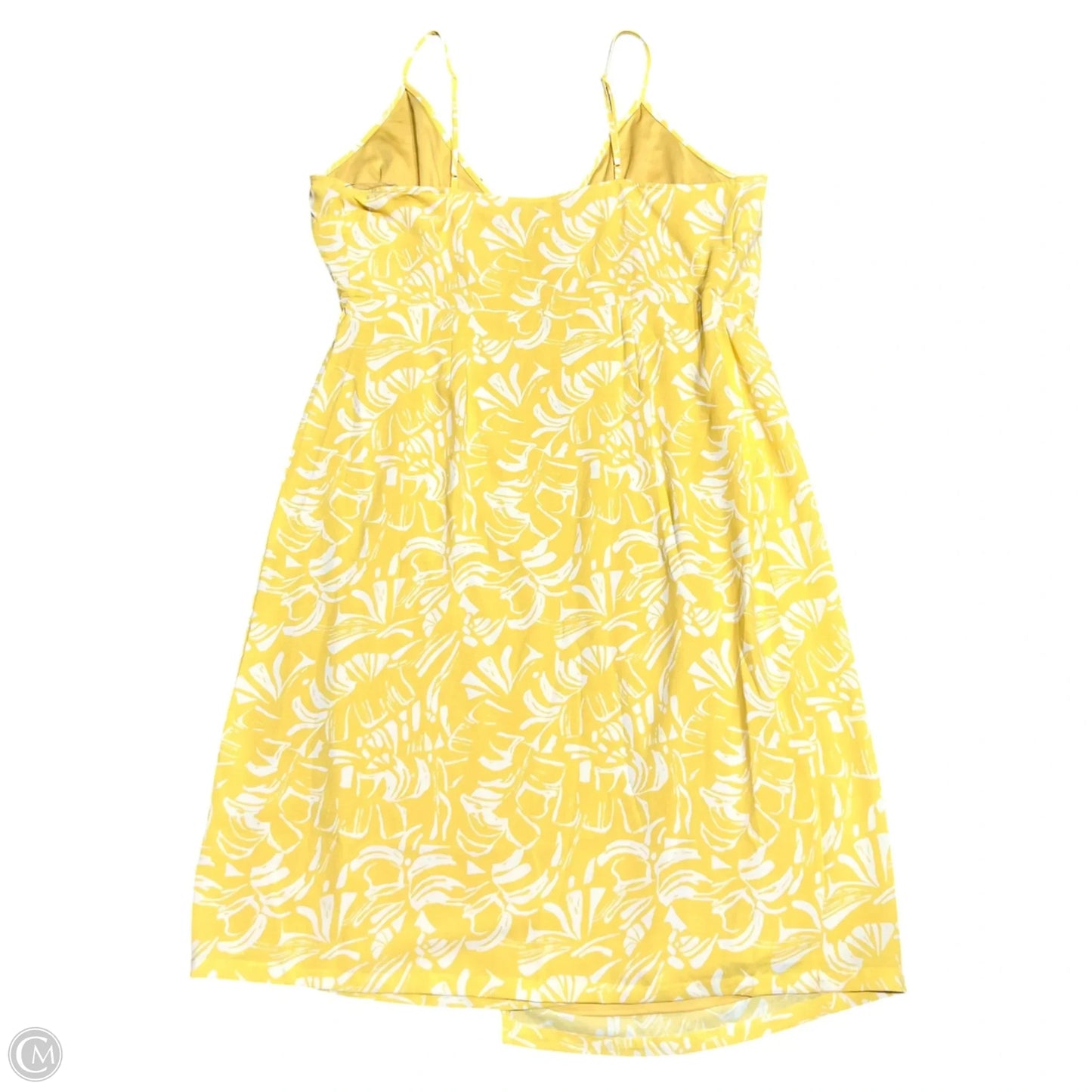 Dress Casual Midi By Nine West In White & Yellow, Size: Xl