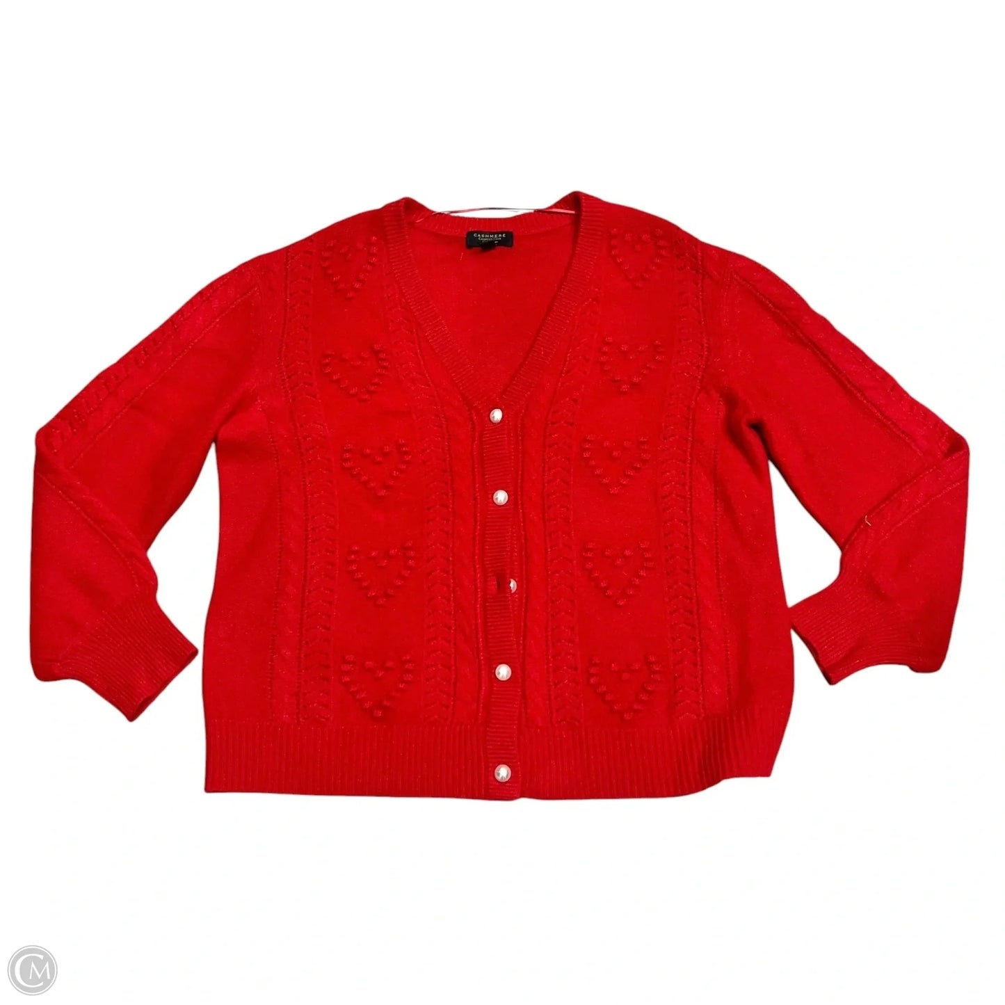 Sweater Cardigan By Charter Club In Red, Size: Xl