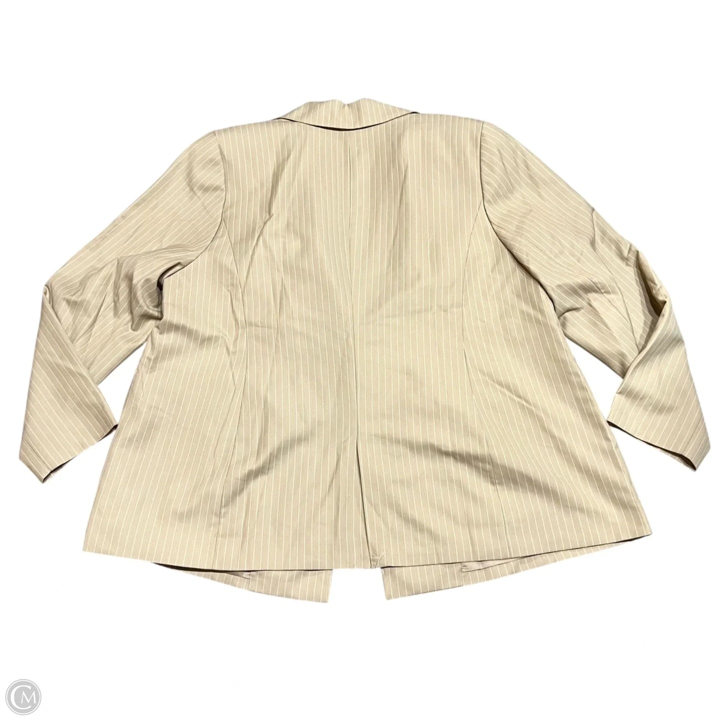 Blazer By Eloquii In Tan & White, Size: 2x