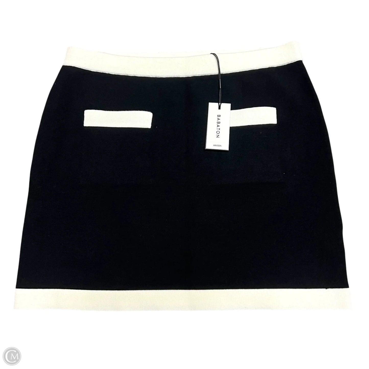 Skirt Mini & Short By Babaton In Black & Cream, Size: 4