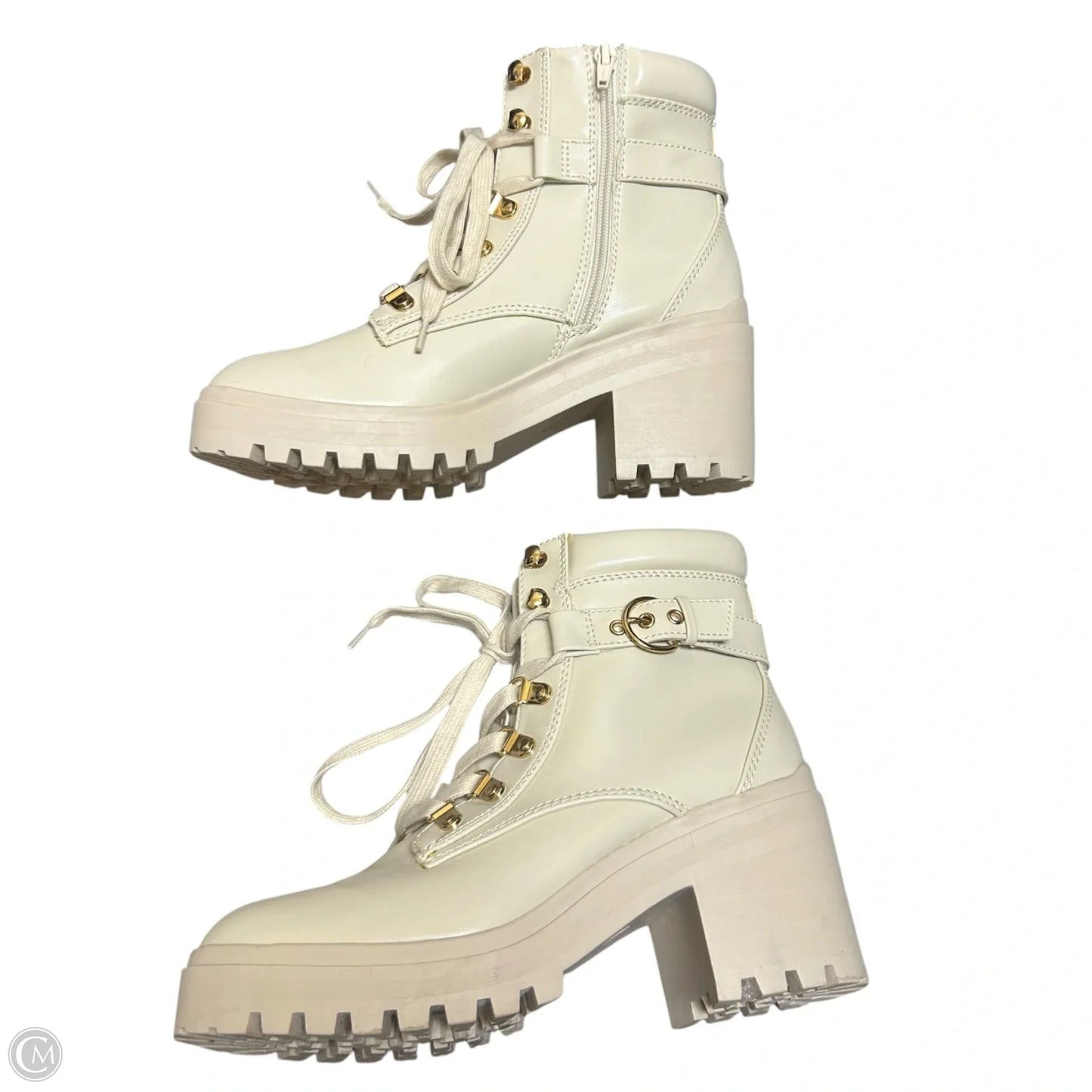 Boots Combat By Wild Pair In Cream, Size: 8.5