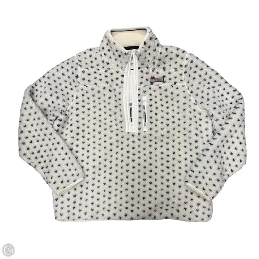 Sweatshirt Collar By Vineyard Vines In Blue & Cream, Size: L