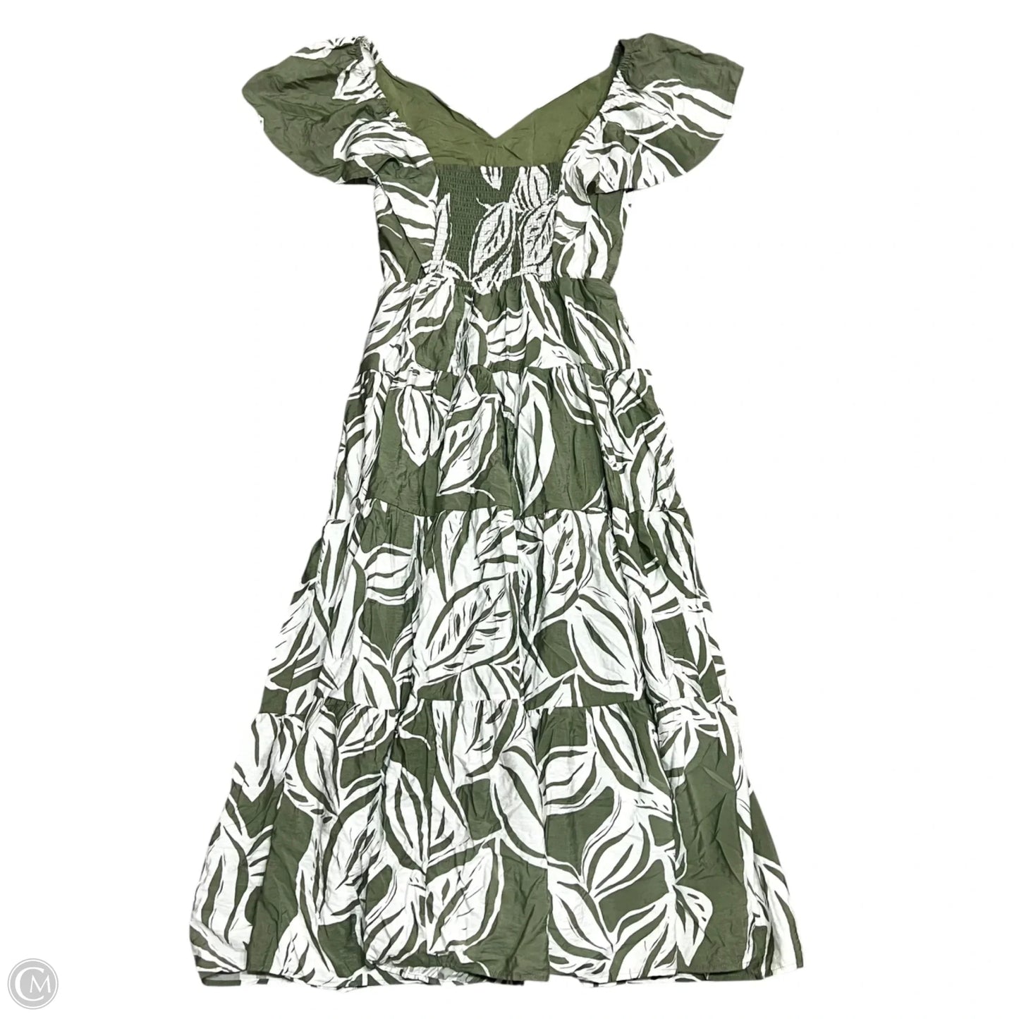Dress Casual Maxi By Rachel Zoe In Green & White, Size: L