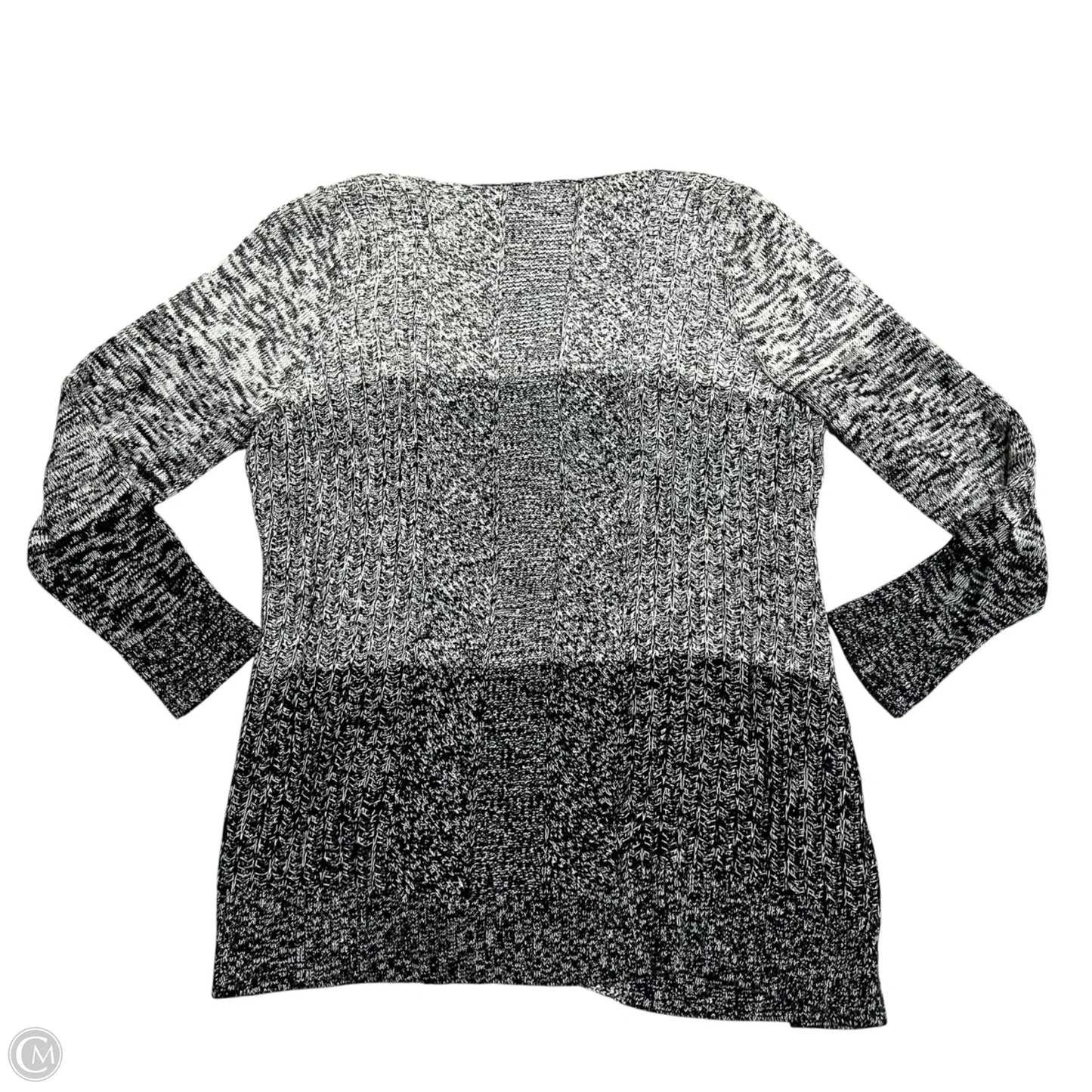Sweater Cardigan By Charter Club In Black & White, Size: 3x
