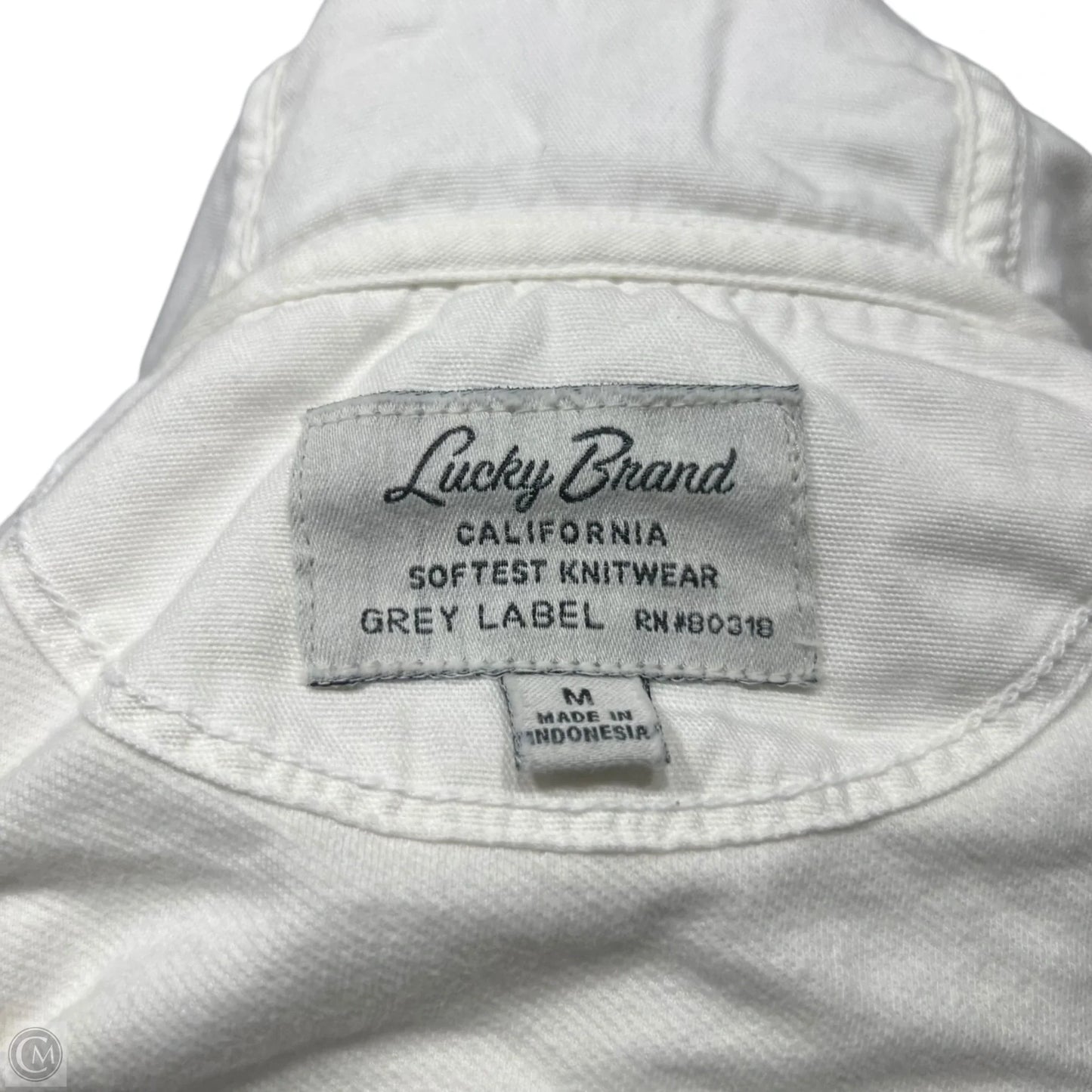 Sweatshirt Hoodie By Lucky Brand In Cream, Size: L