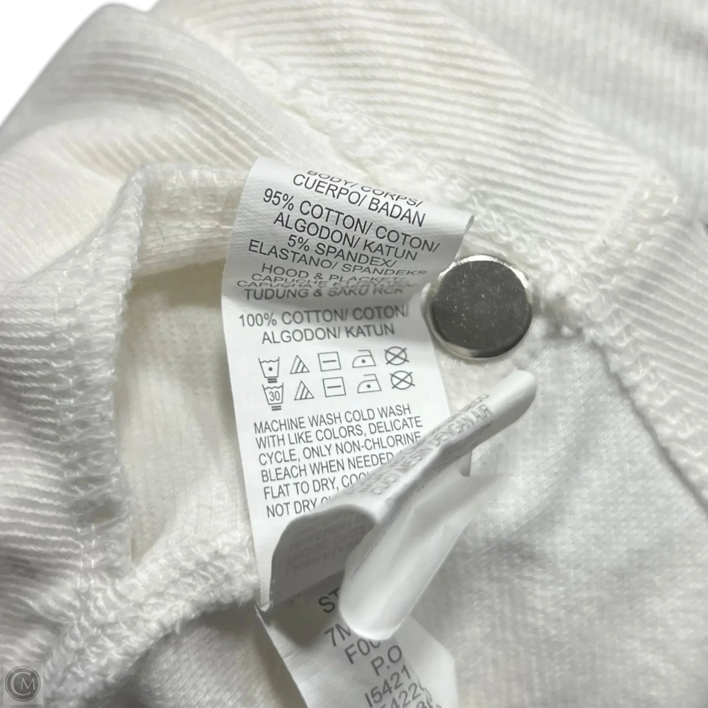 Sweatshirt Hoodie By Lucky Brand In Cream, Size: L