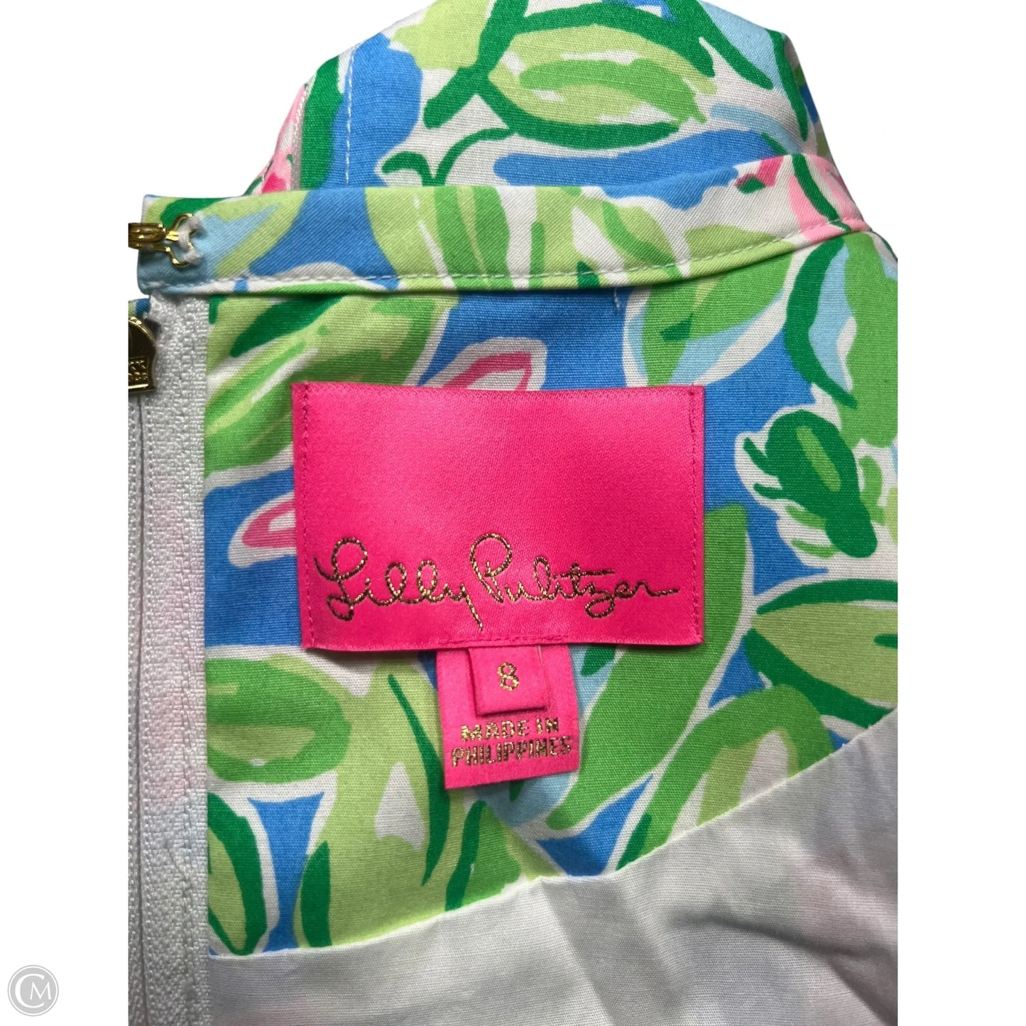 Dress Designer By Lilly Pulitzer In Green & Pink, Size: M