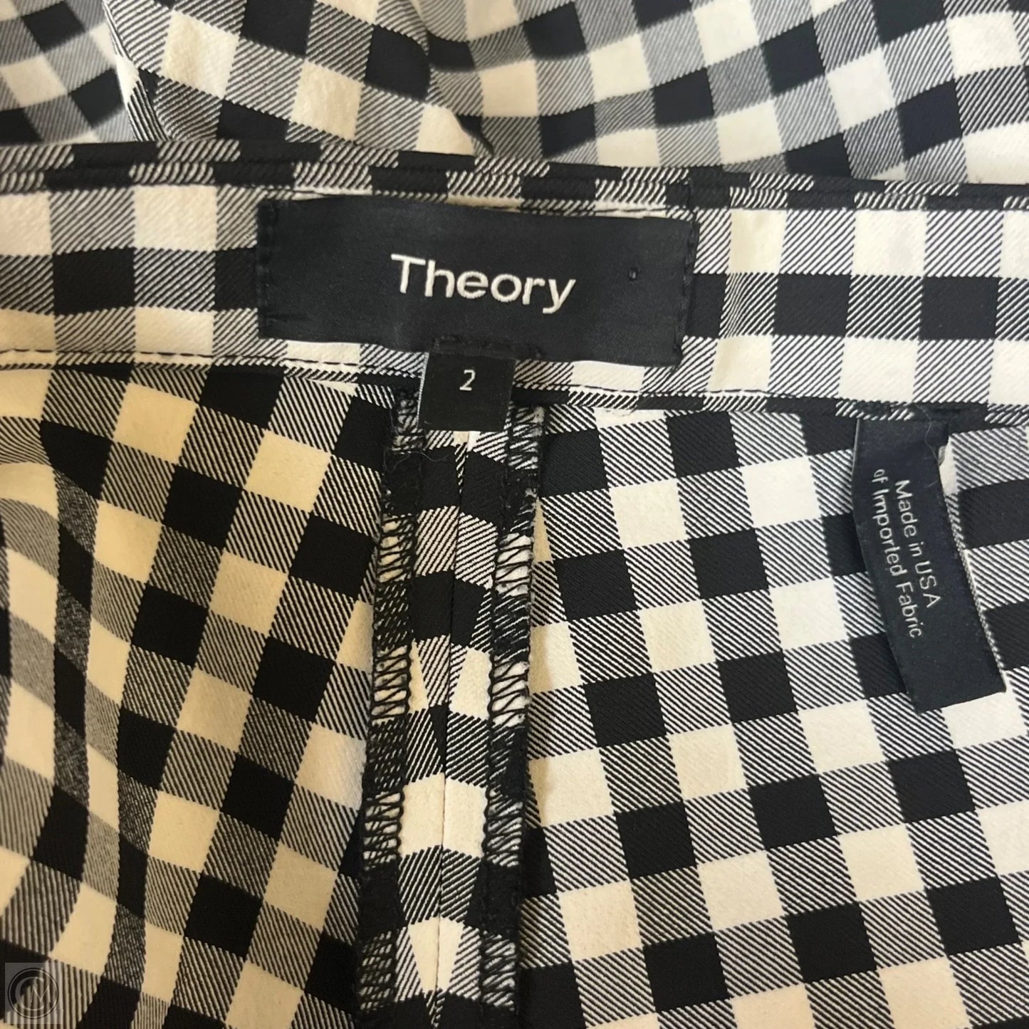 Pants Cropped By Theory In Black & White, Size: 2