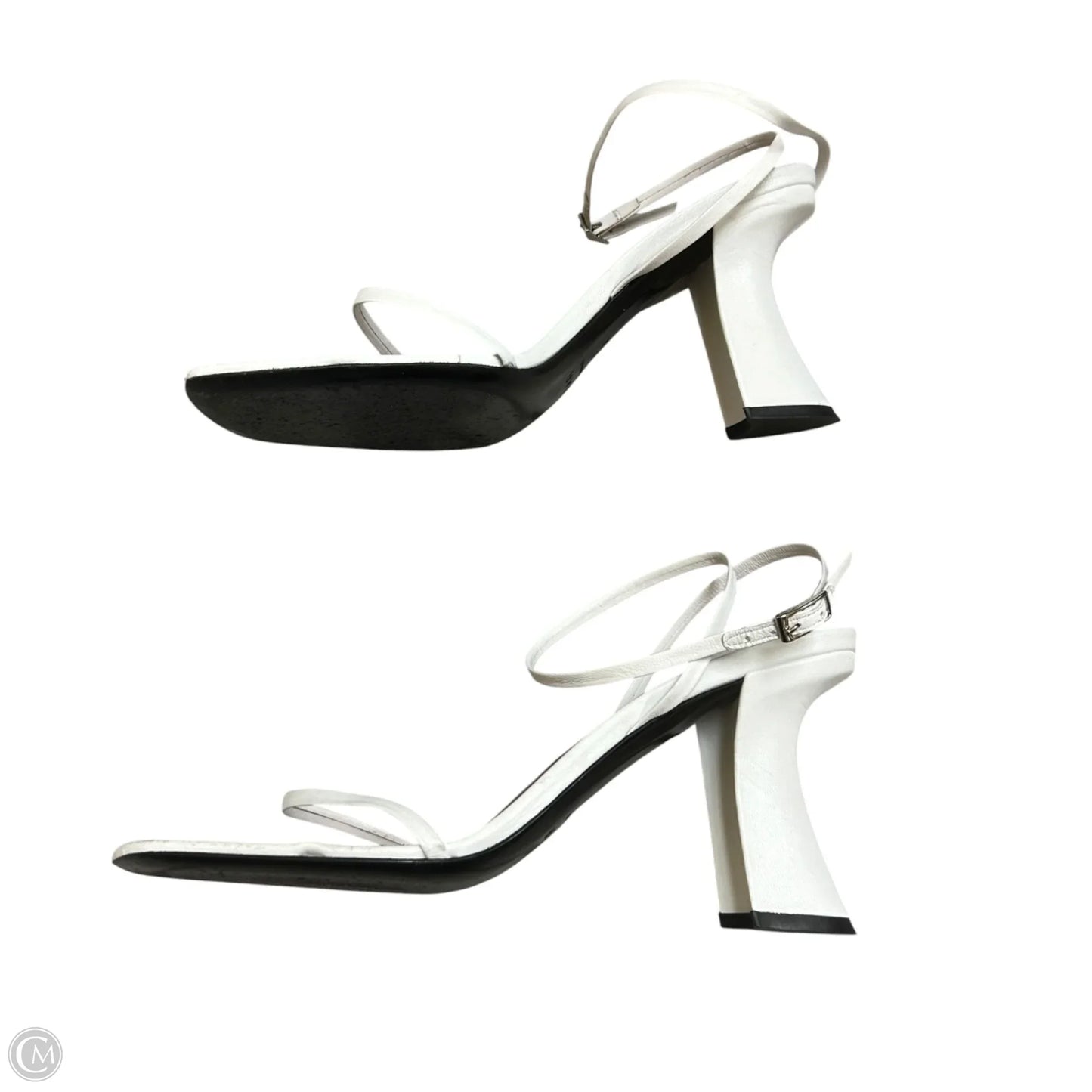 Sandals Heels Block By By Far In Red & White, Size: 7.5