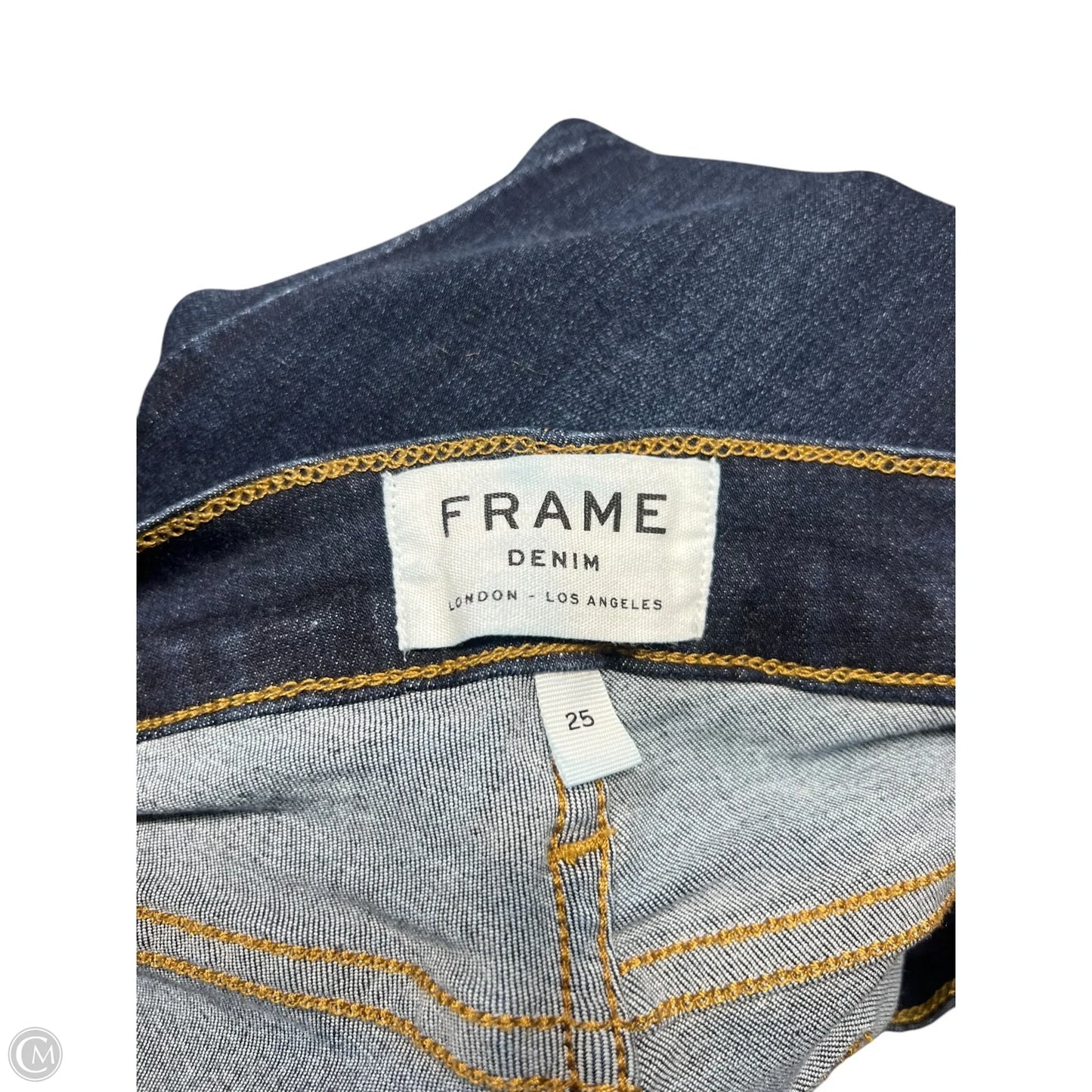 Jeans Skinny By Frame In Blue Denim, Size: 2