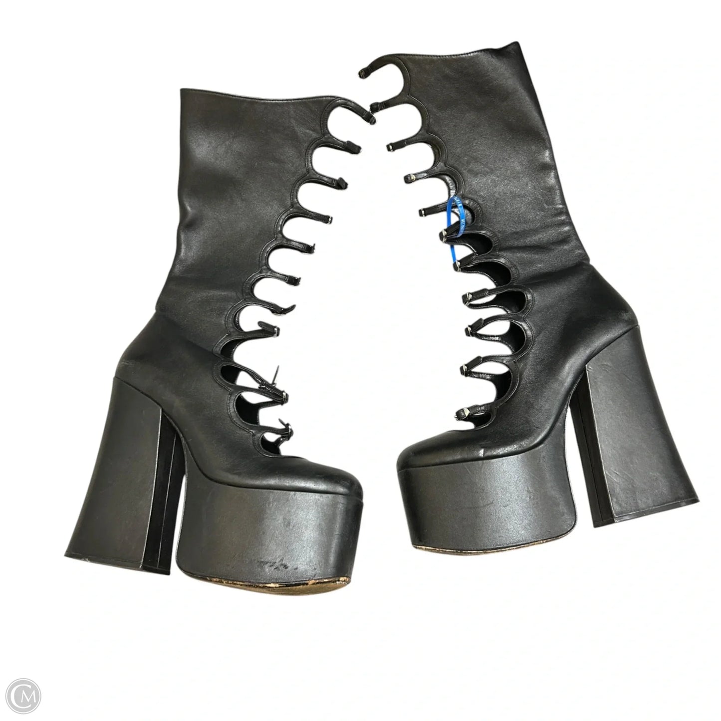 Boots Luxury Designer By Marc Jacobs In Black, Size: 10.5