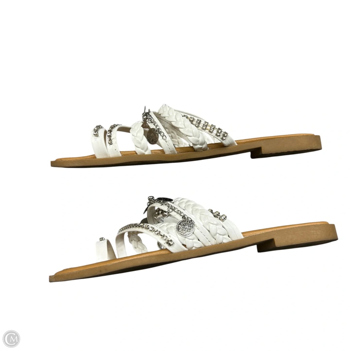Sandals Flats By Andiamo In White, Size: 8