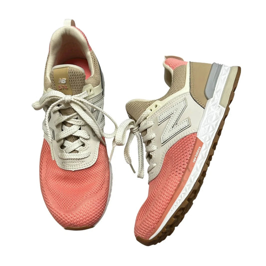 Shoes Athletic By New Balance In Cream & Pink, Size: 5.5