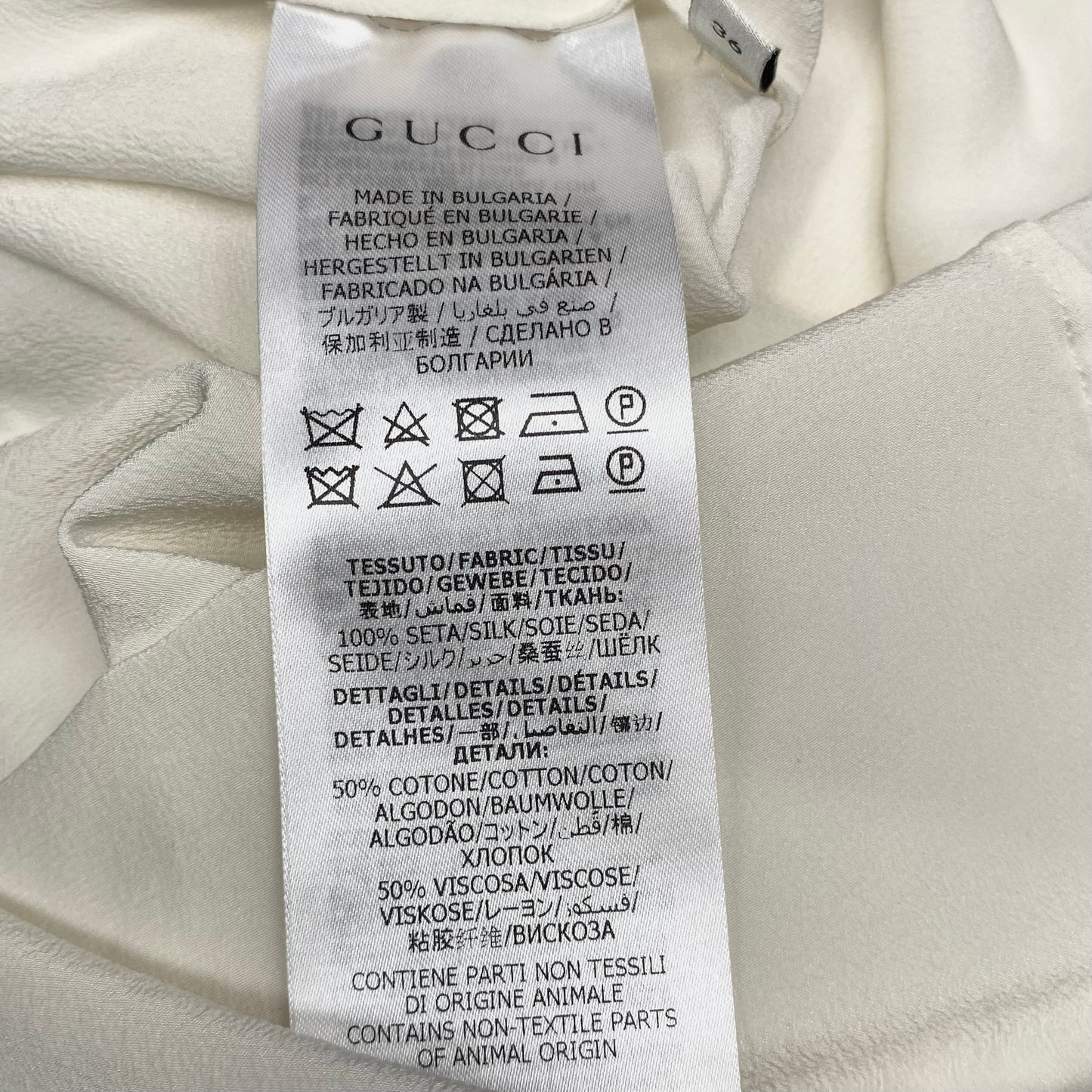 Blouse Luxury Designer By Gucci  Size: Xs