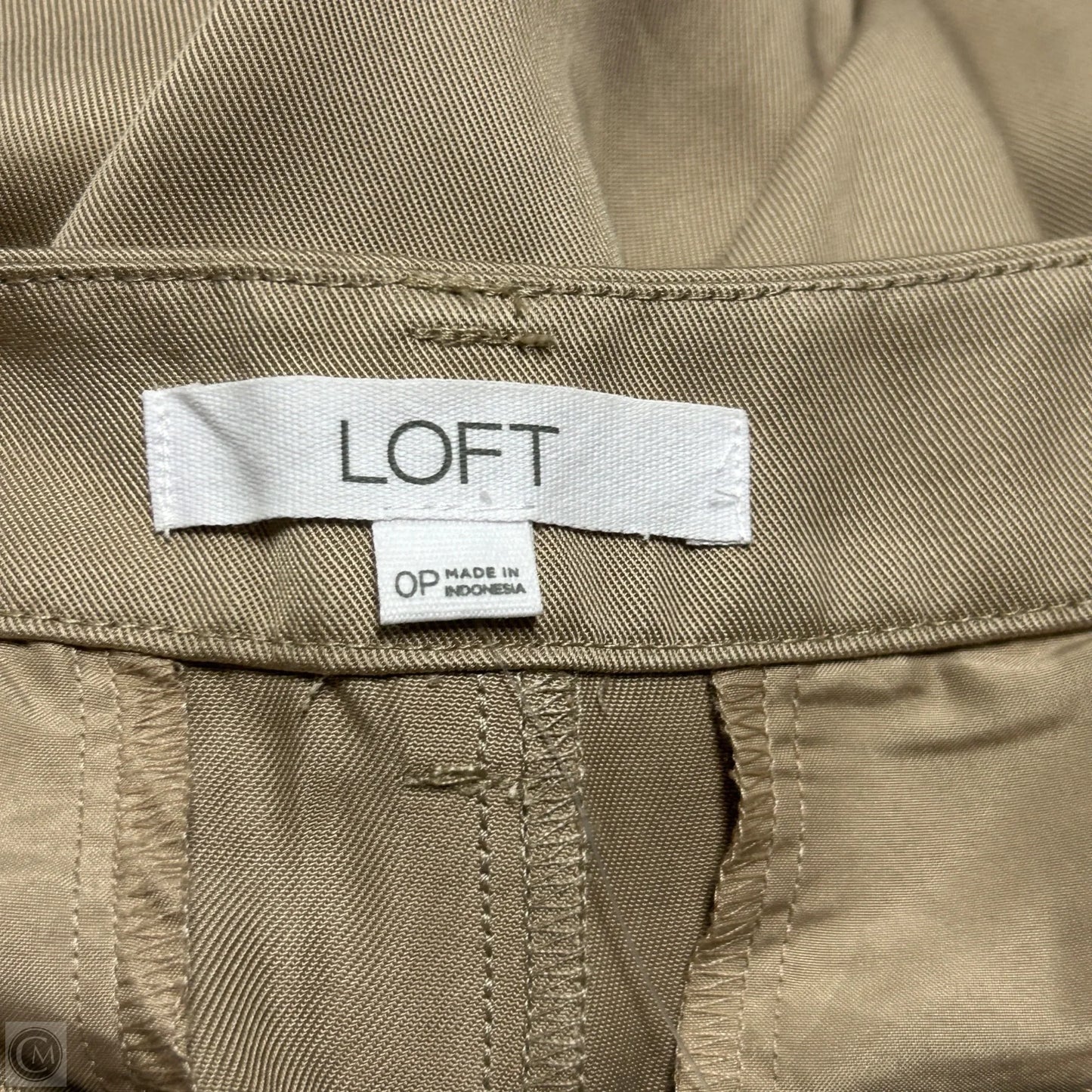 Pants Linen By Loft In Tan, Size: 0p