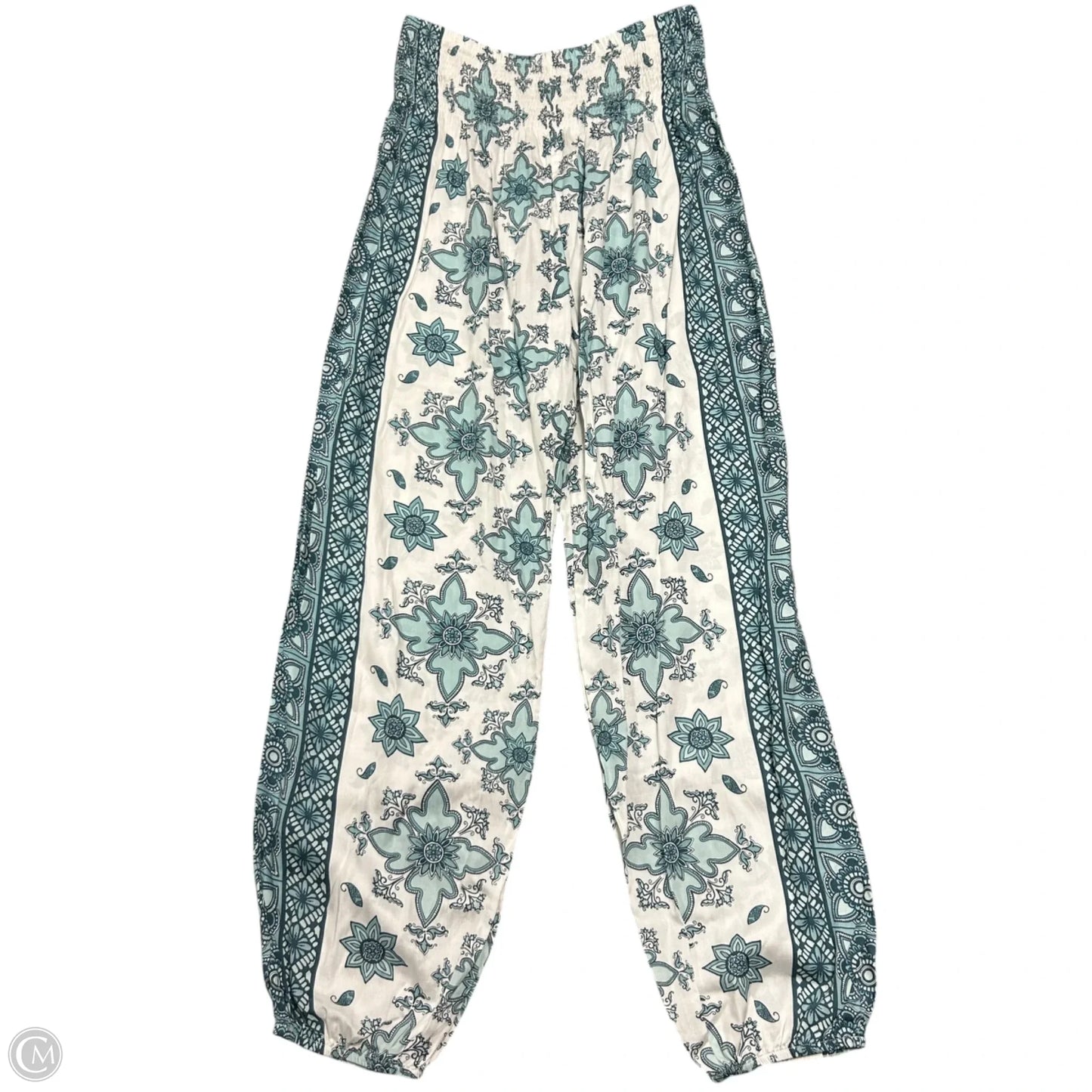 Pants Joggers By Lotus & Luna In Blue & White, Size: M