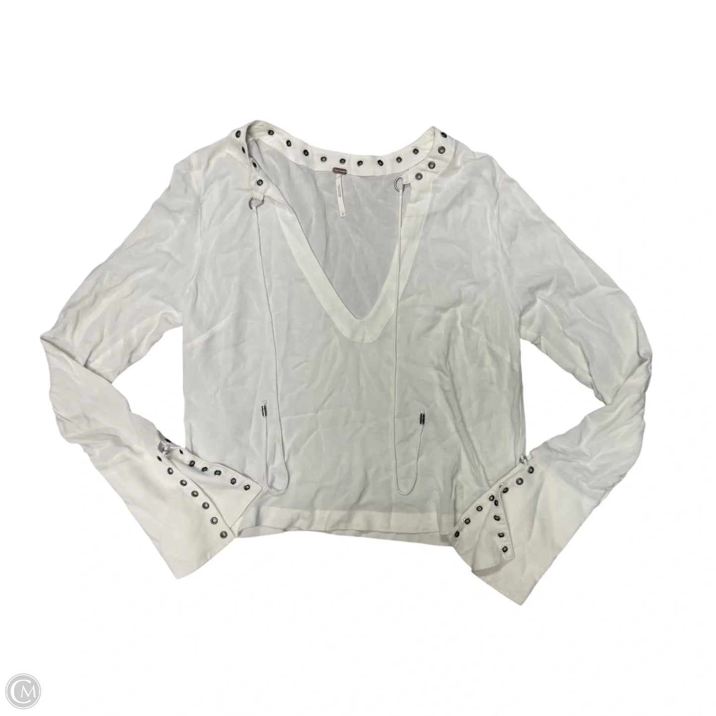 Top Long Sleeve By Free People In White, Size: S