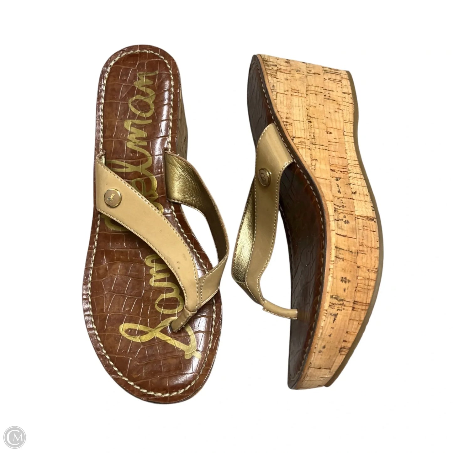 Sandals Heels Block By Sam Edelman In Tan, Size: 7