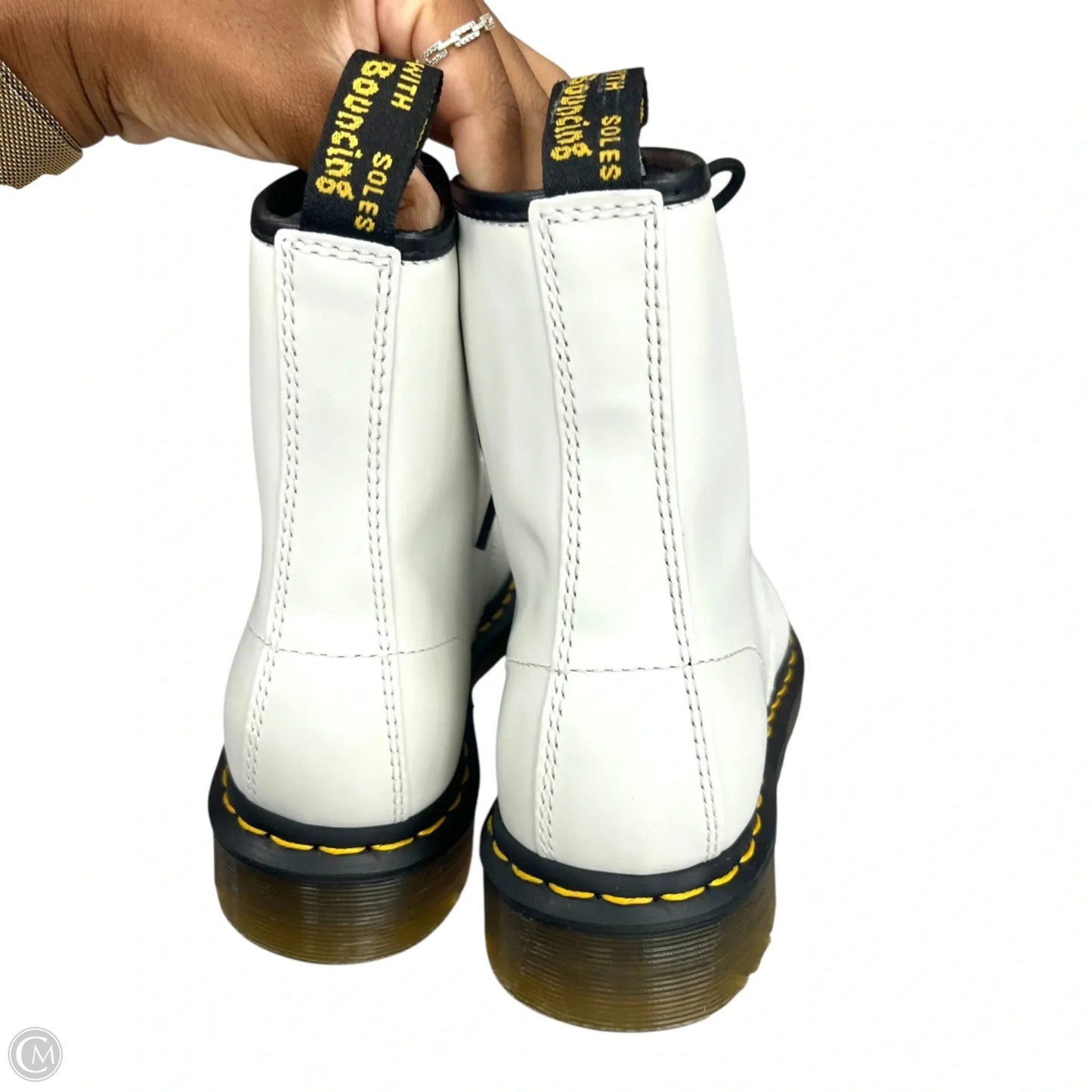 Boots Combat By Dr Martens In White, Size: 6