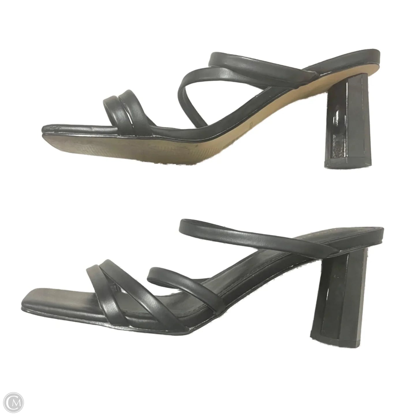 Sandals Heels Block By Marc Fisher In Black, Size: 9