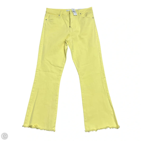 Jeans Wide Leg By Loft In Yellow Denim, Size: 6