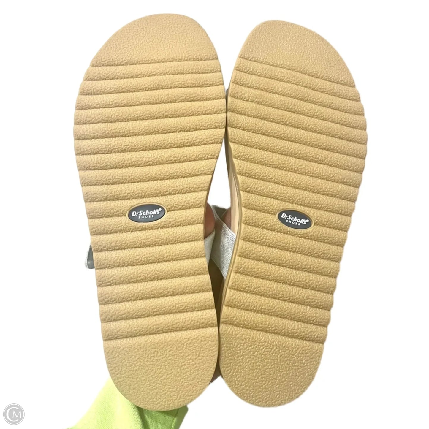 Sandals Flats By Dr Scholls In Silver, Size: 10