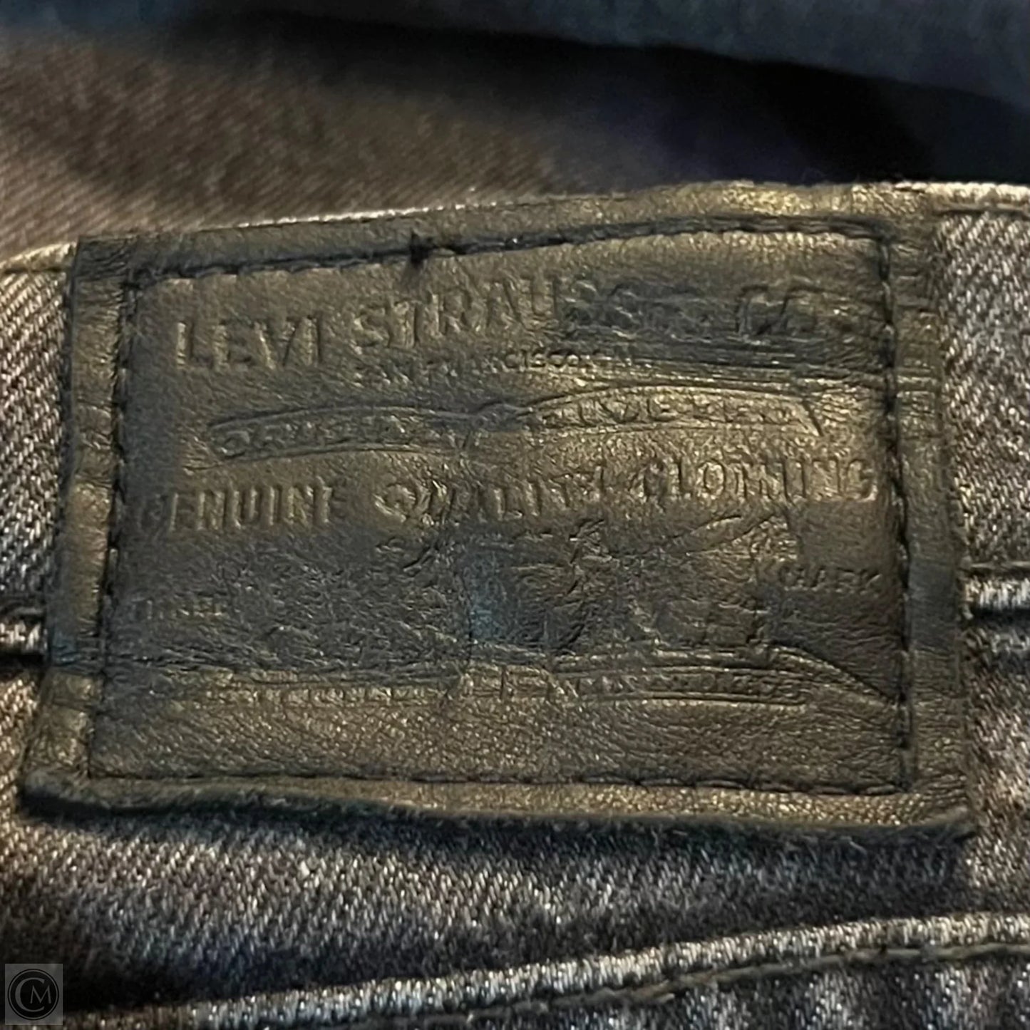 Jeans Straight By Levis In Grey Denim, Size: 8