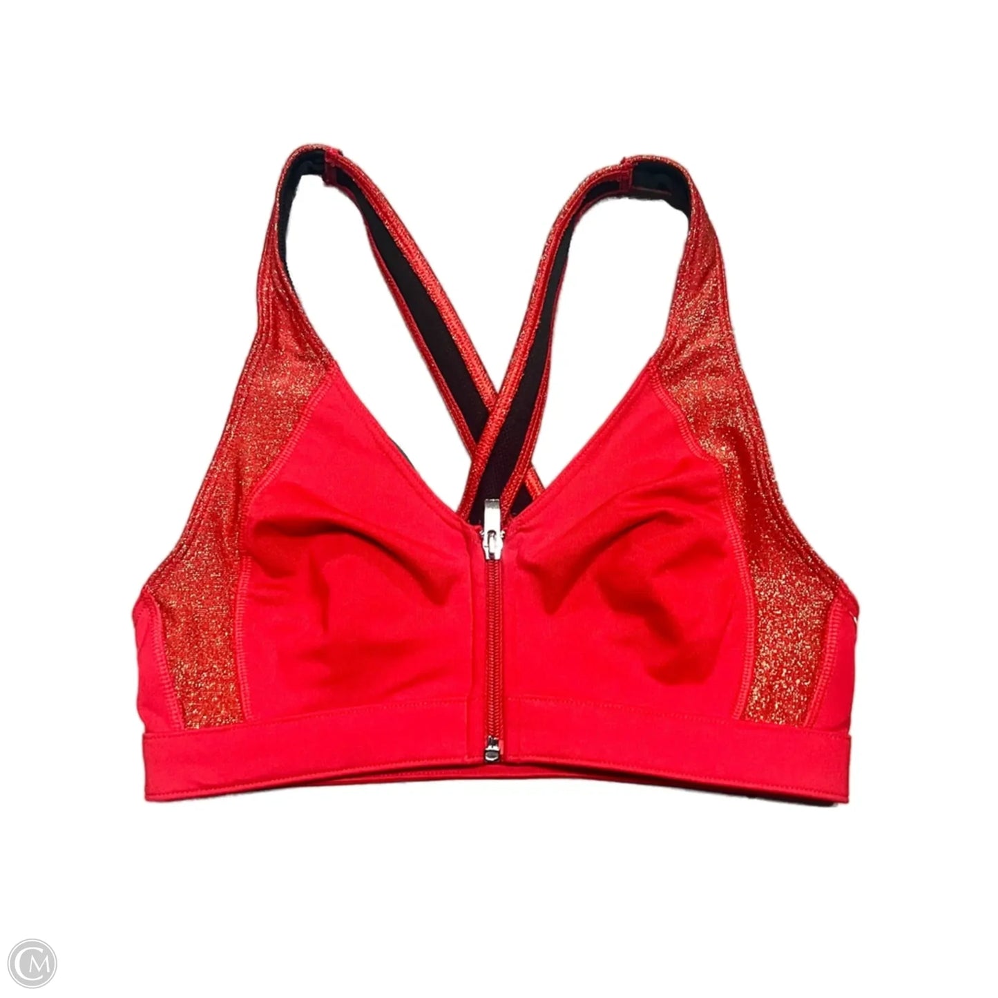 Athletic Bra By Victorias Secret In Gold & Red, Size: Xs
