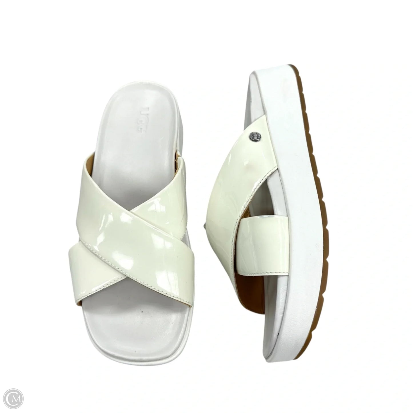 Sandals Designer By Ugg In White, Size: 5.5