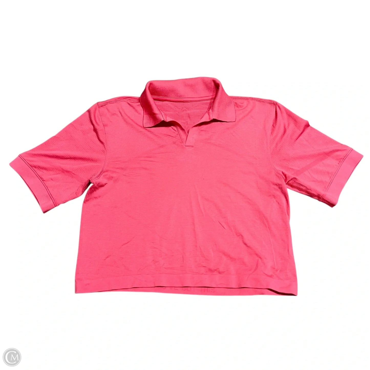 Athletic Top Short Sleeve By Lululemon In Pink, Size: 6