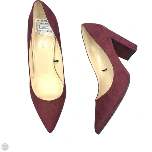 Shoes Heels Block By Marc Fisher In Maroon, Size: 9.5
