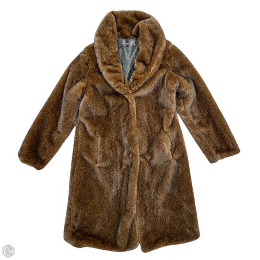 Coat Faux Fur & Sherpa By Kaidiluolan In Brown, Size: S