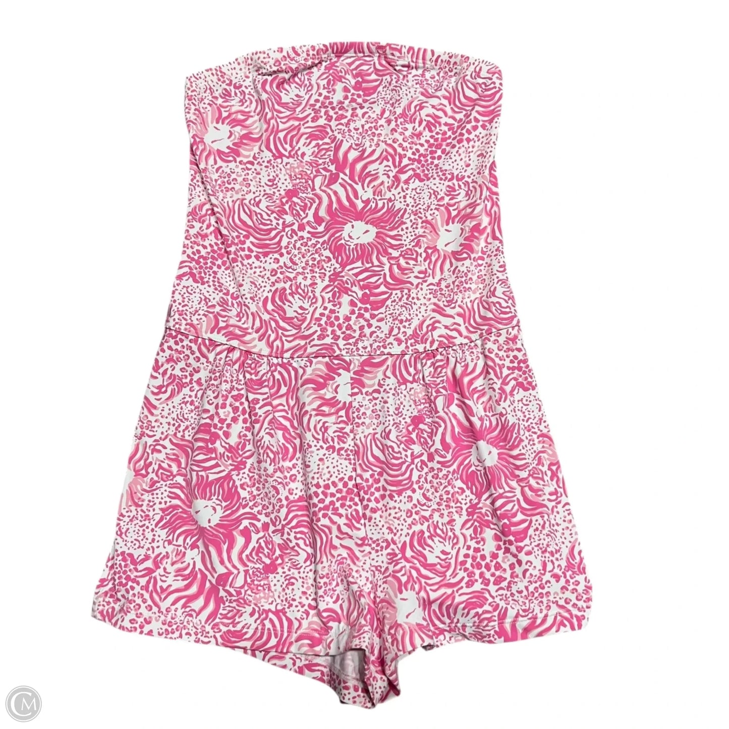 Romper Designer By Lilly Pulitzer In Pink & White, Size: Xs
