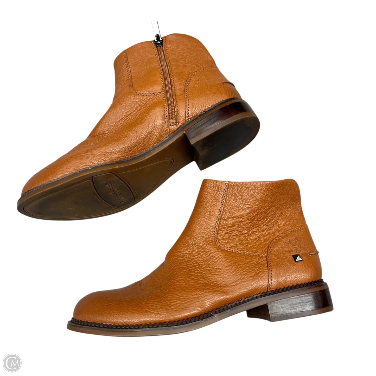 Boots Ankle Heels By Franco Sarto In Brown, Size: 8.5