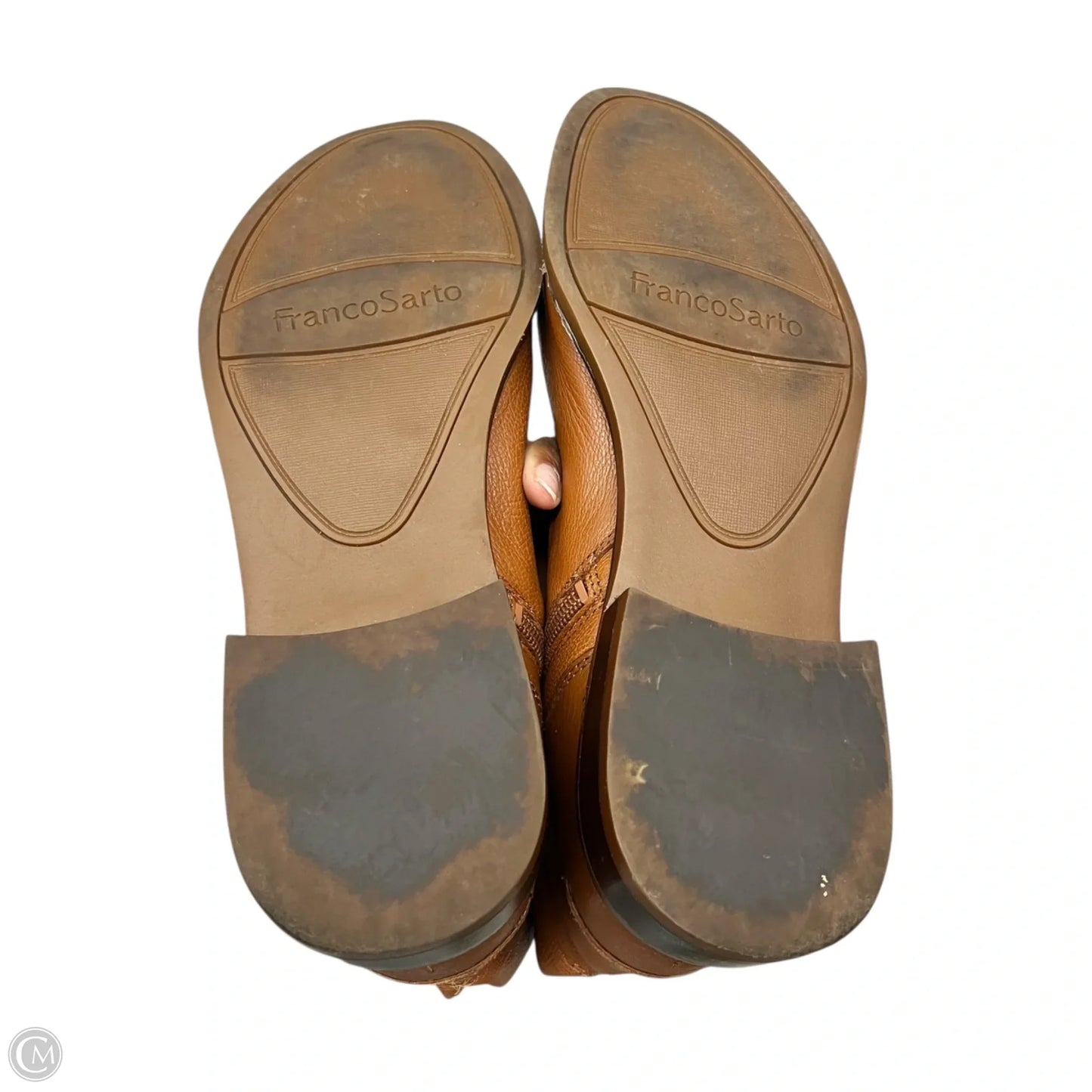 Boots Ankle Heels By Franco Sarto In Brown, Size: 8.5