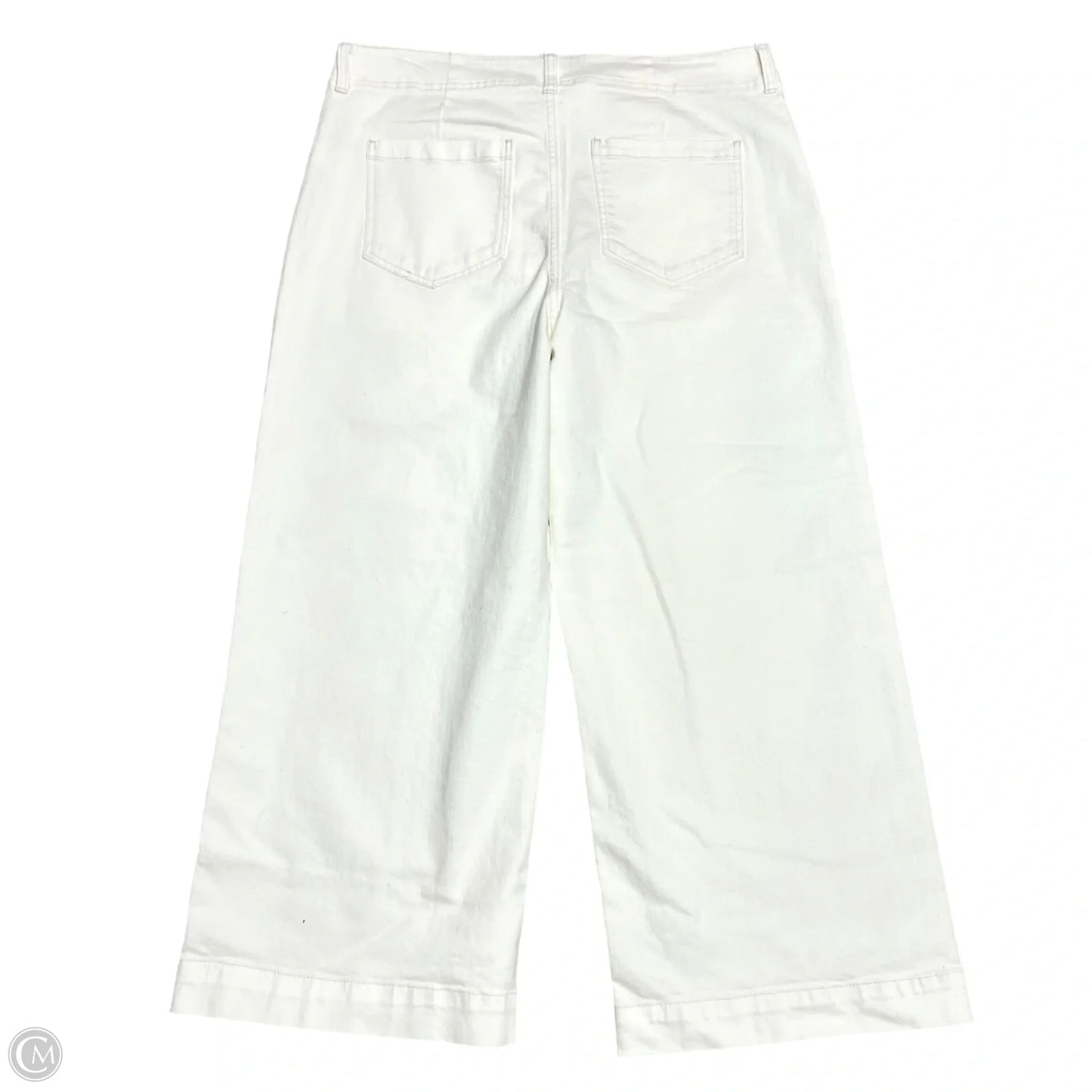 Jeans Wide Leg By Gap In Cream Denim, Size: 18
