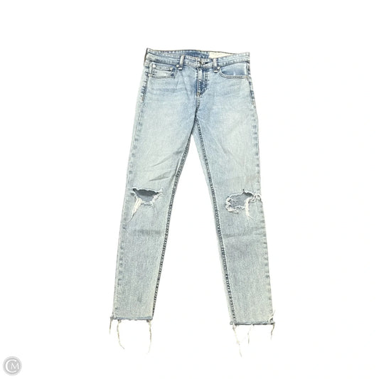 Jeans Skinny By Rag And Bone In Blue Denim, Size: 2
