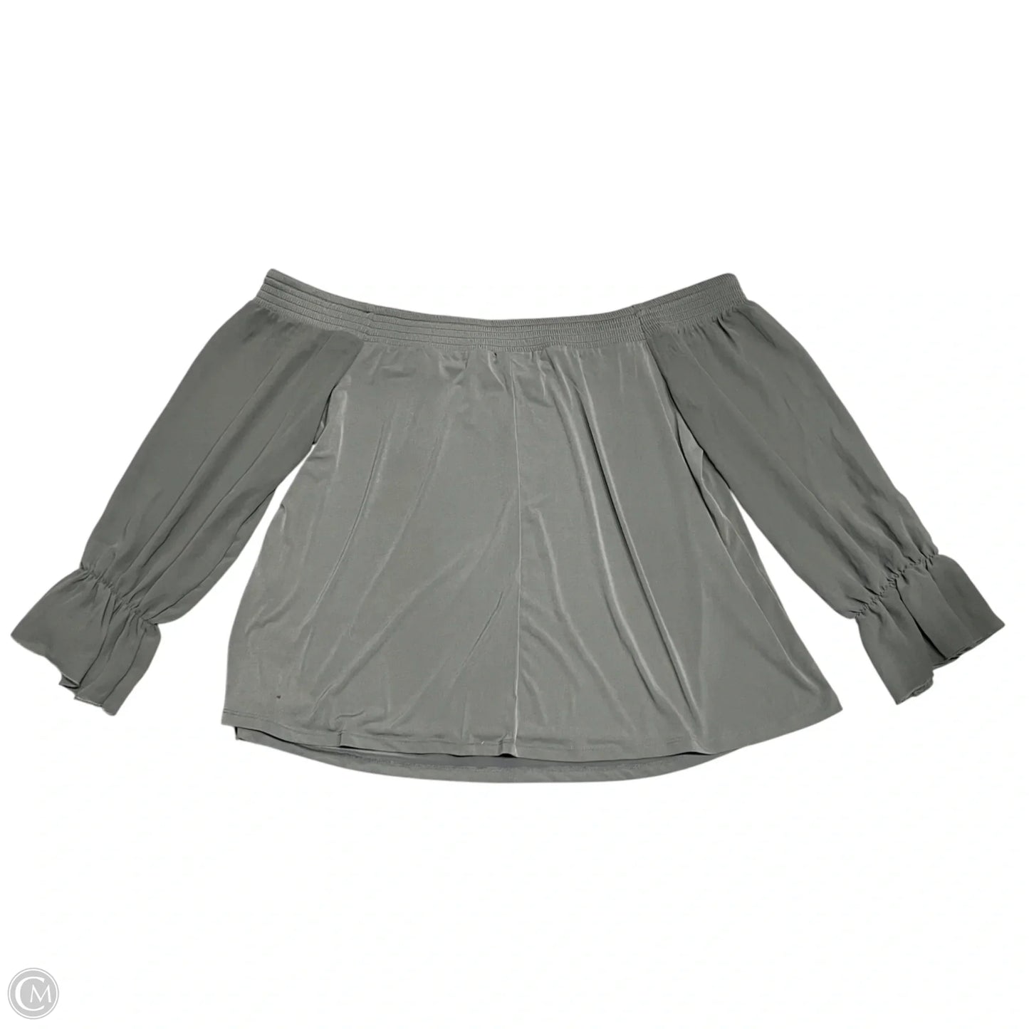 Blouse Long Sleeve By Torrid In Grey, Size: 2x