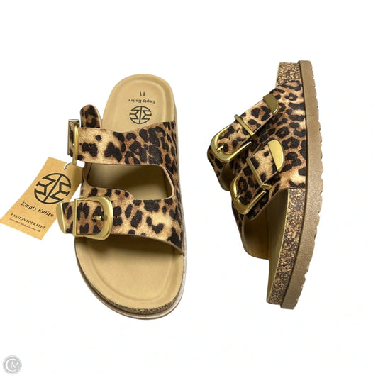 Sandals Flats By Empty Entire In Animal Print, Size: 11