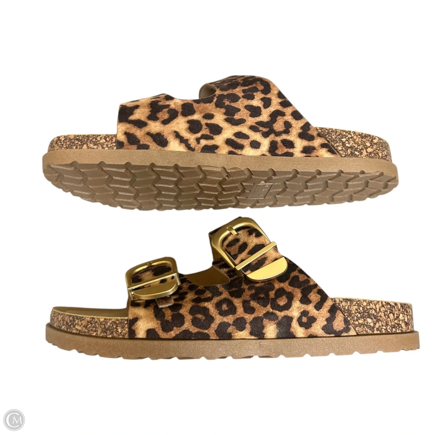 Sandals Flats By Empty Entire In Animal Print, Size: 11