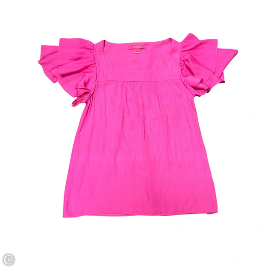 Top Short Sleeve Designer By Lilly Pulitzer In Pink, Size: S