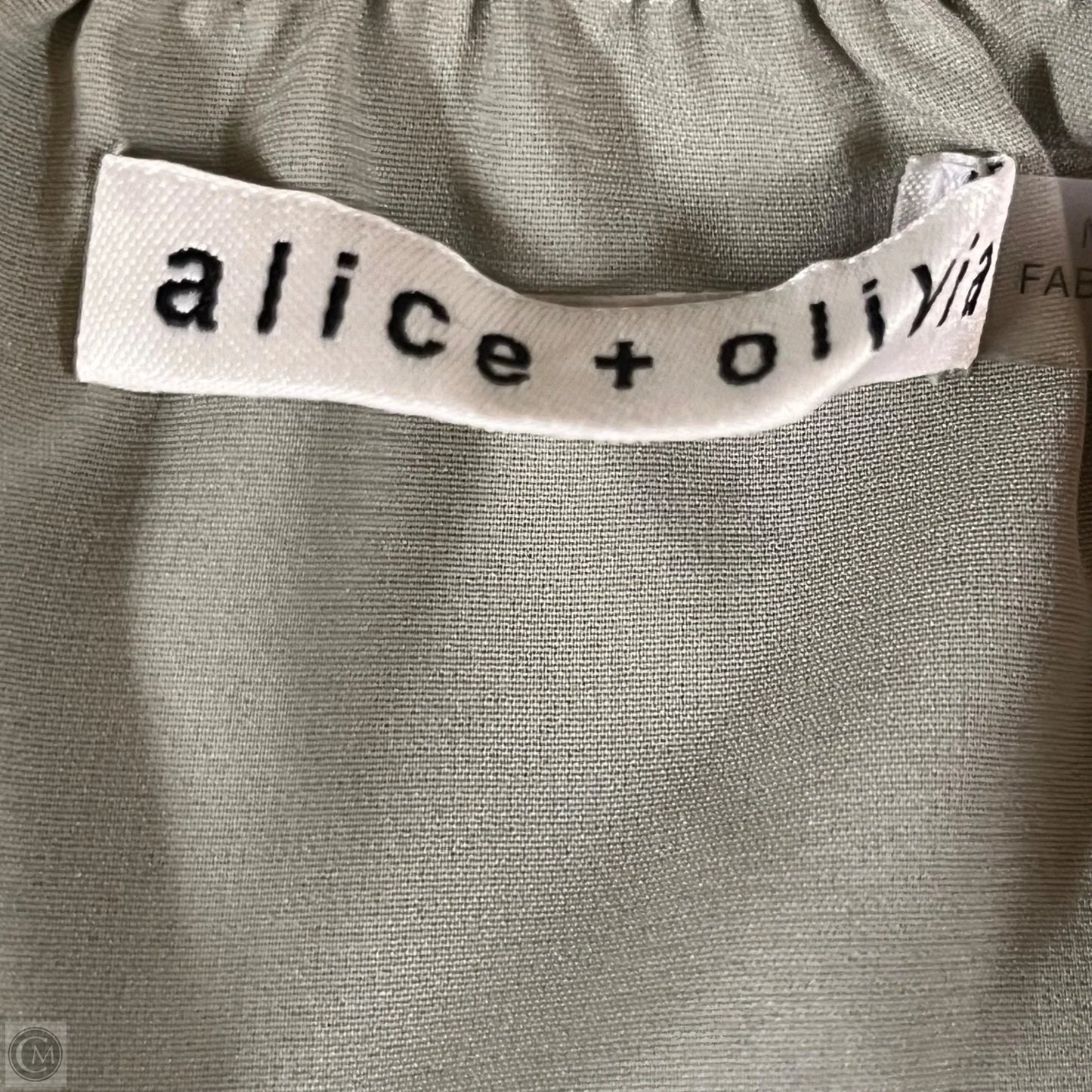 Top Long Sleeve Designer By Alice + Olivia In Green, Size: M