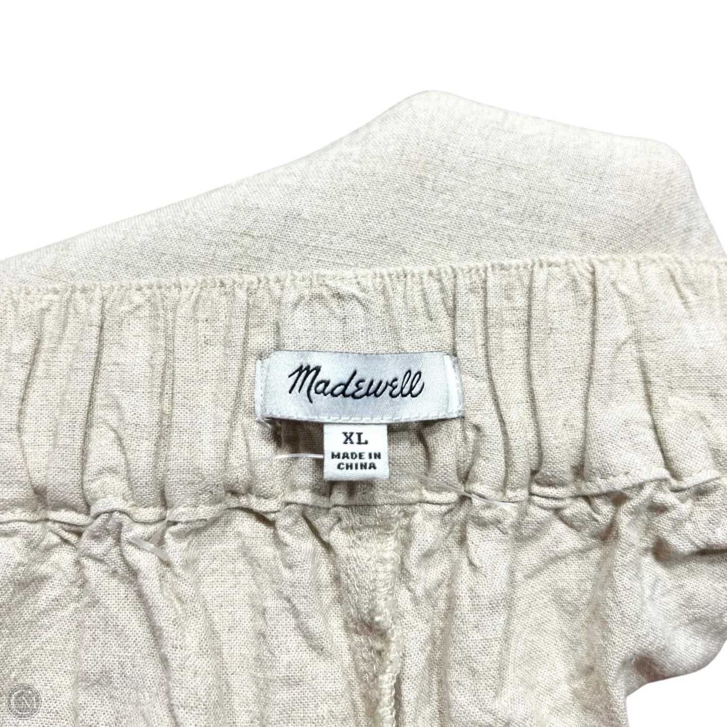 Pants Linen By Madewell In Tan, Size: Xl