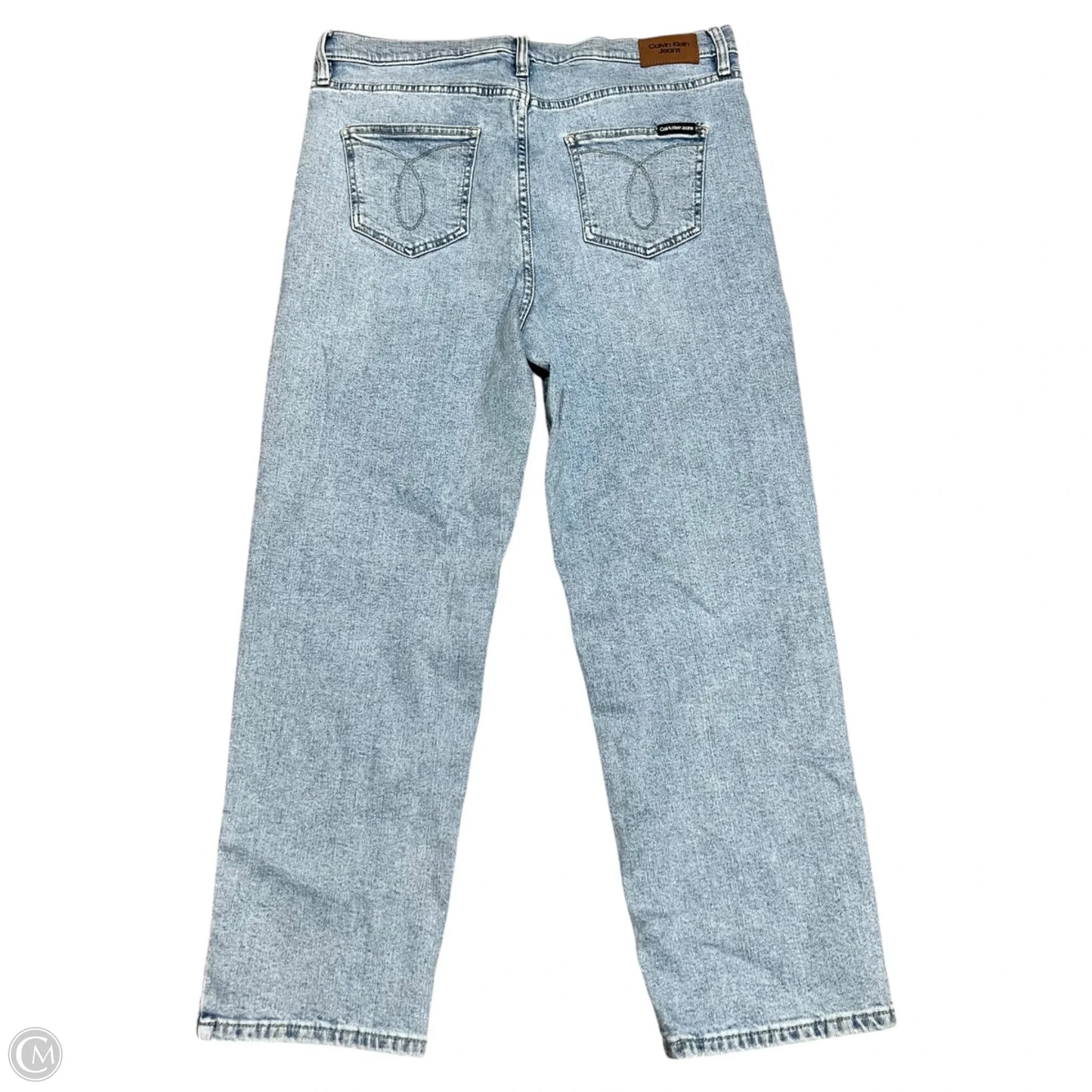 Jeans Straight By Calvin Klein In Blue Denim, Size: 12