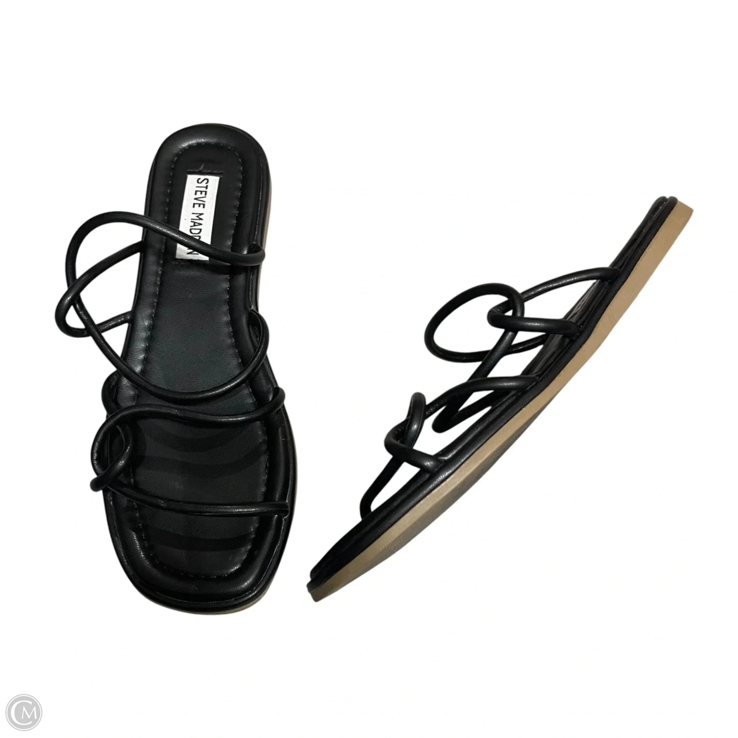 Sandals Flats By Steve Madden In Black, Size: 7.5