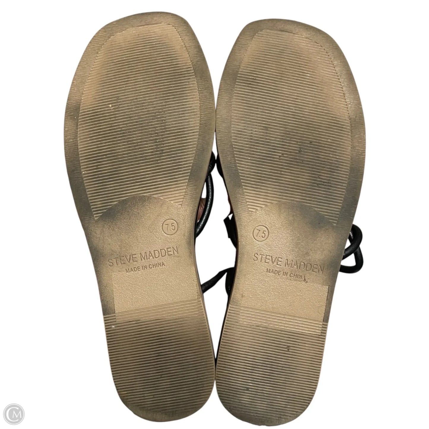 Sandals Flats By Steve Madden In Black, Size: 7.5