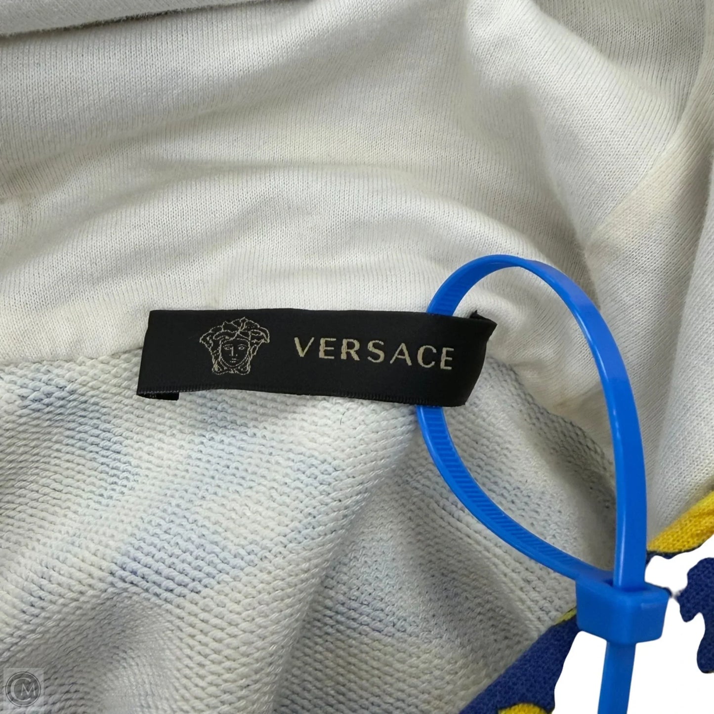 Sweatshirt Luxury Designer By Versace In Blue & Yellow, Size: Xl