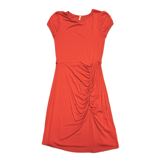 Orange Dress Casual Short By Free People, Size: Xs