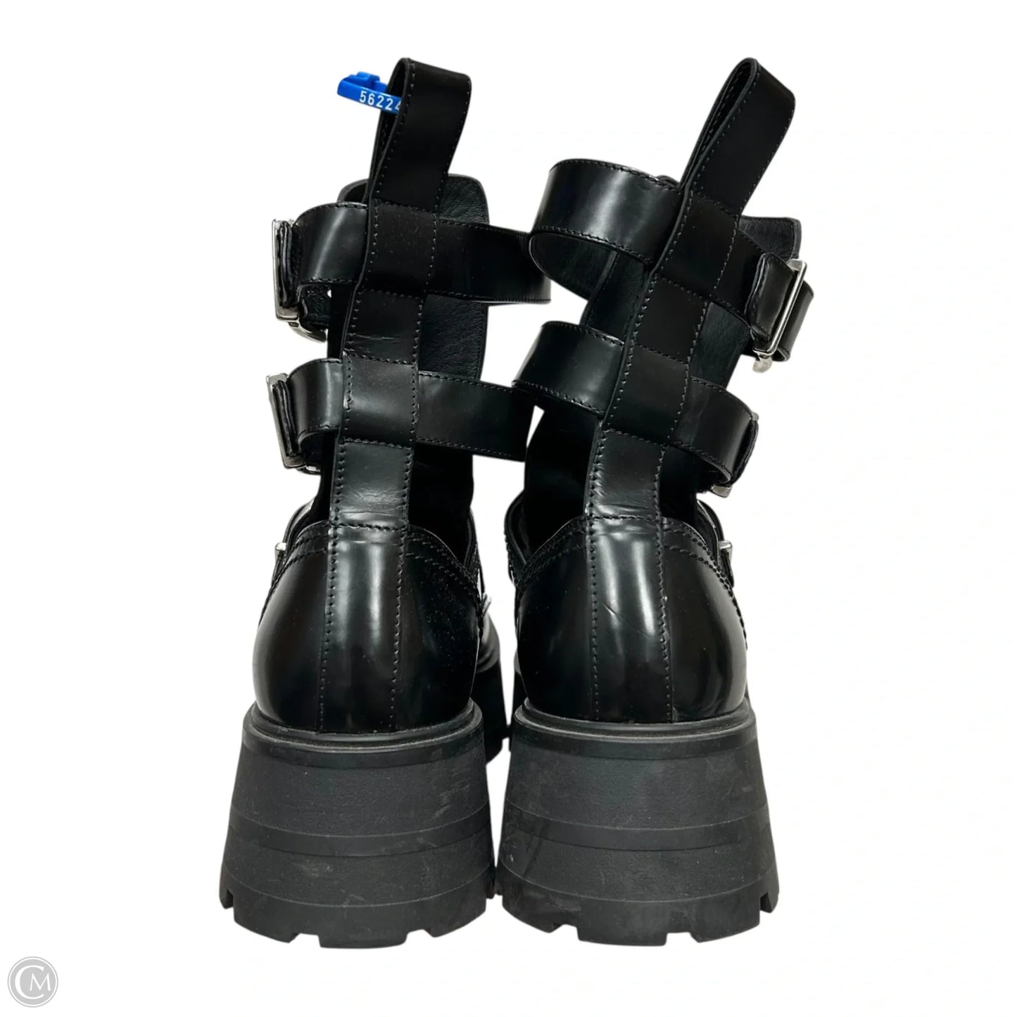 Boots Luxury Designer By Alexander Mcqueen In Black, Size: 9