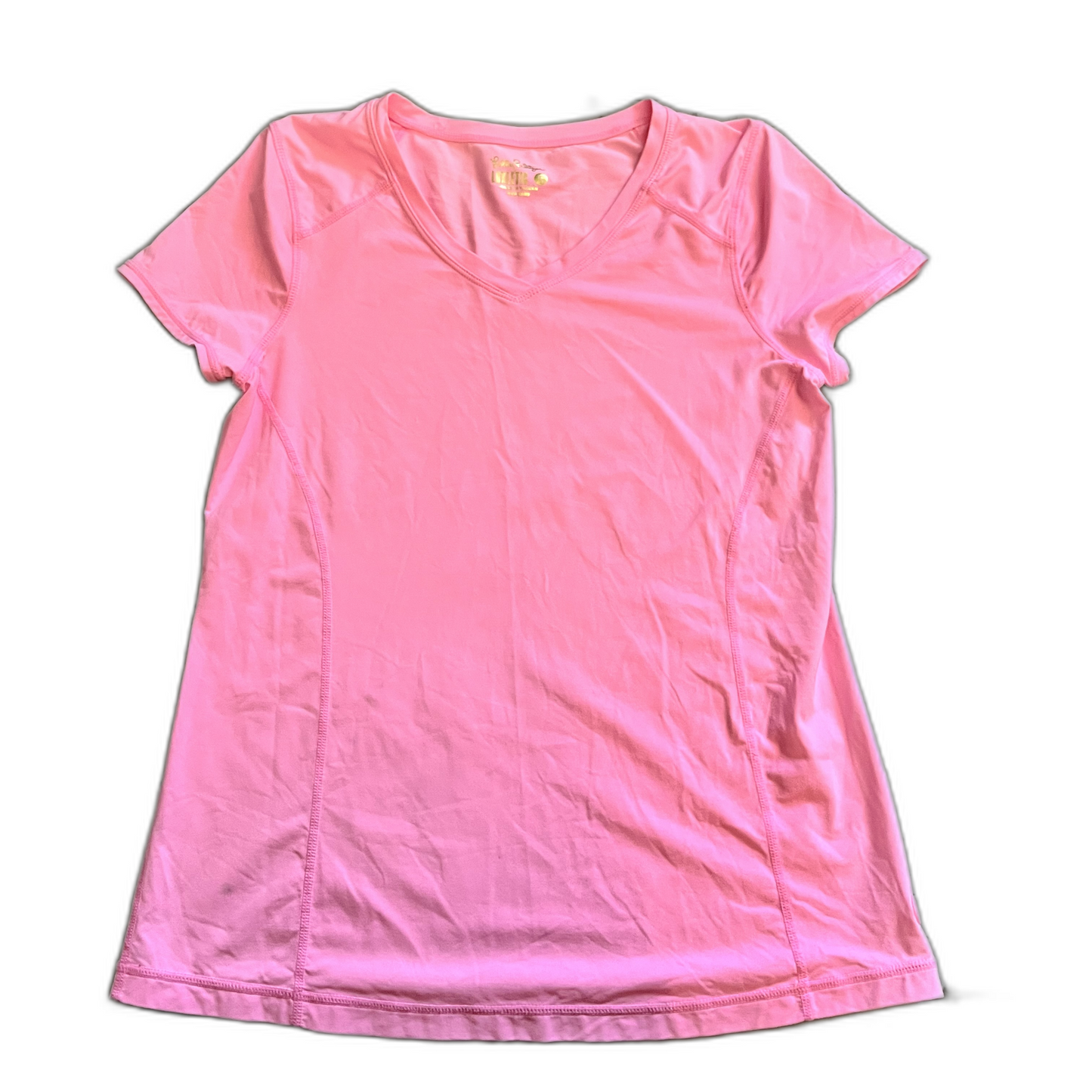 Top Short Sleeve Designer By Lilly Pulitzer In Pink, Size: S